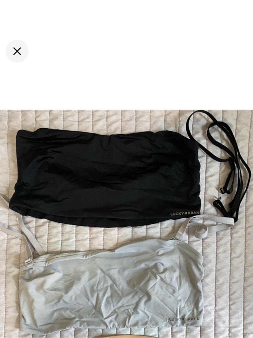 Lucky Brand Black, Light Gray set strapless
